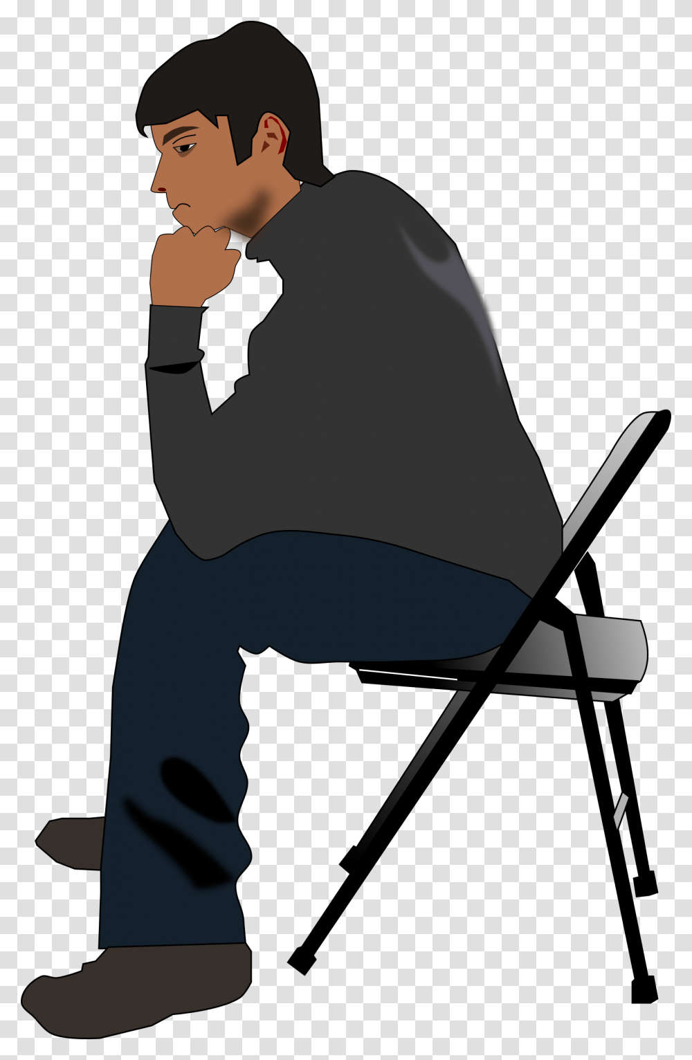 Just Sitting Person Sitting In Chair Clipart, Kneeling, Sport, People Transparent Png