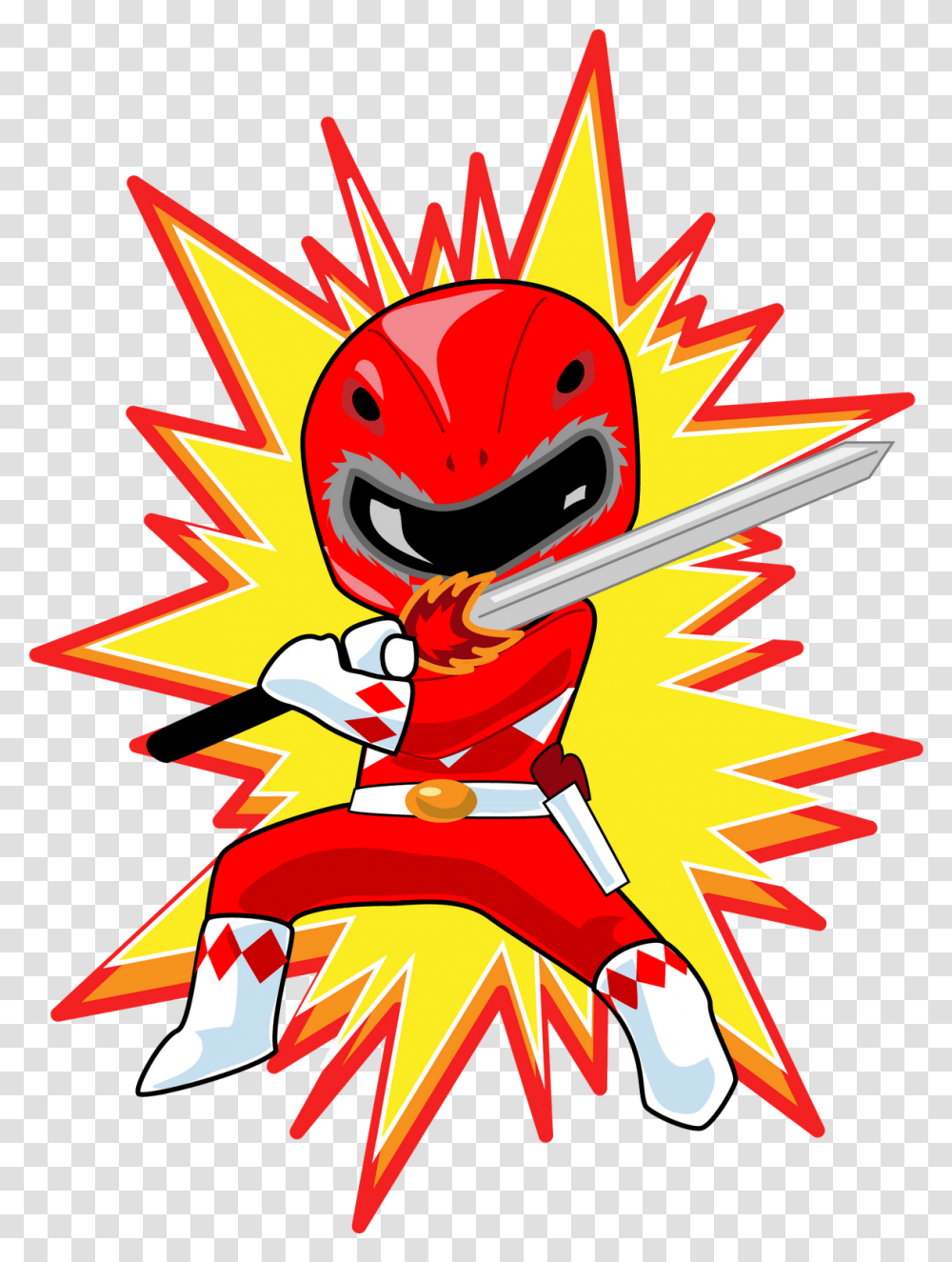 Just Thought I'd Share Power Ranger Bday Cards Clipart Red Power Ranger Chibi, Symbol, Text, Graphics, Outdoors Transparent Png