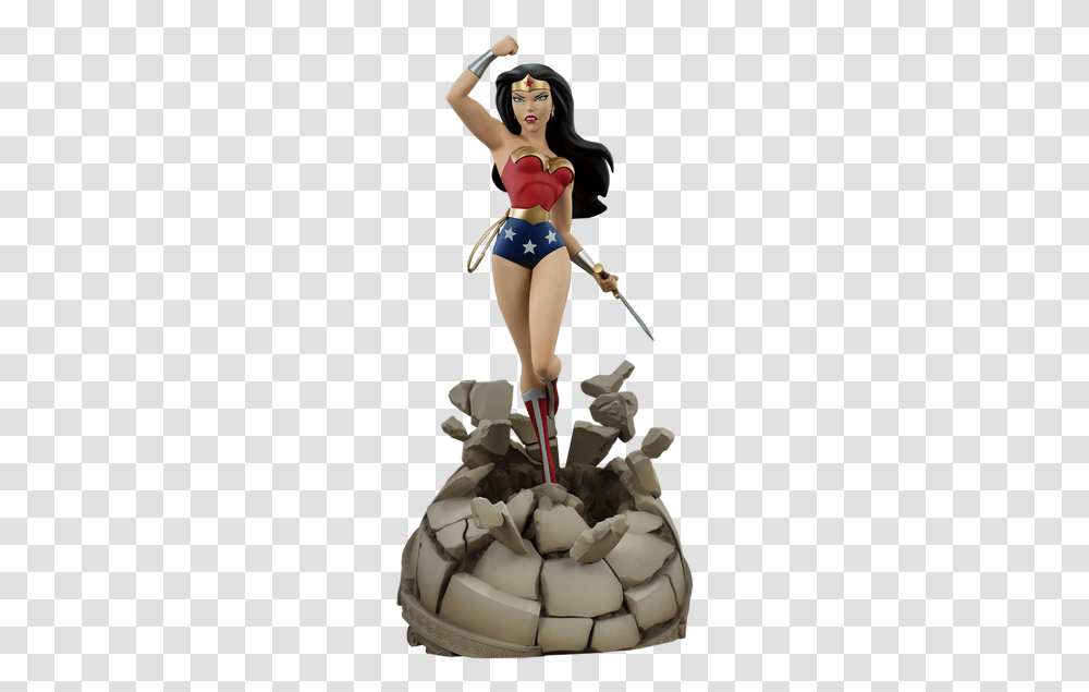 Justice League Animated Statue, Figurine, Person, Human, Toy Transparent Png