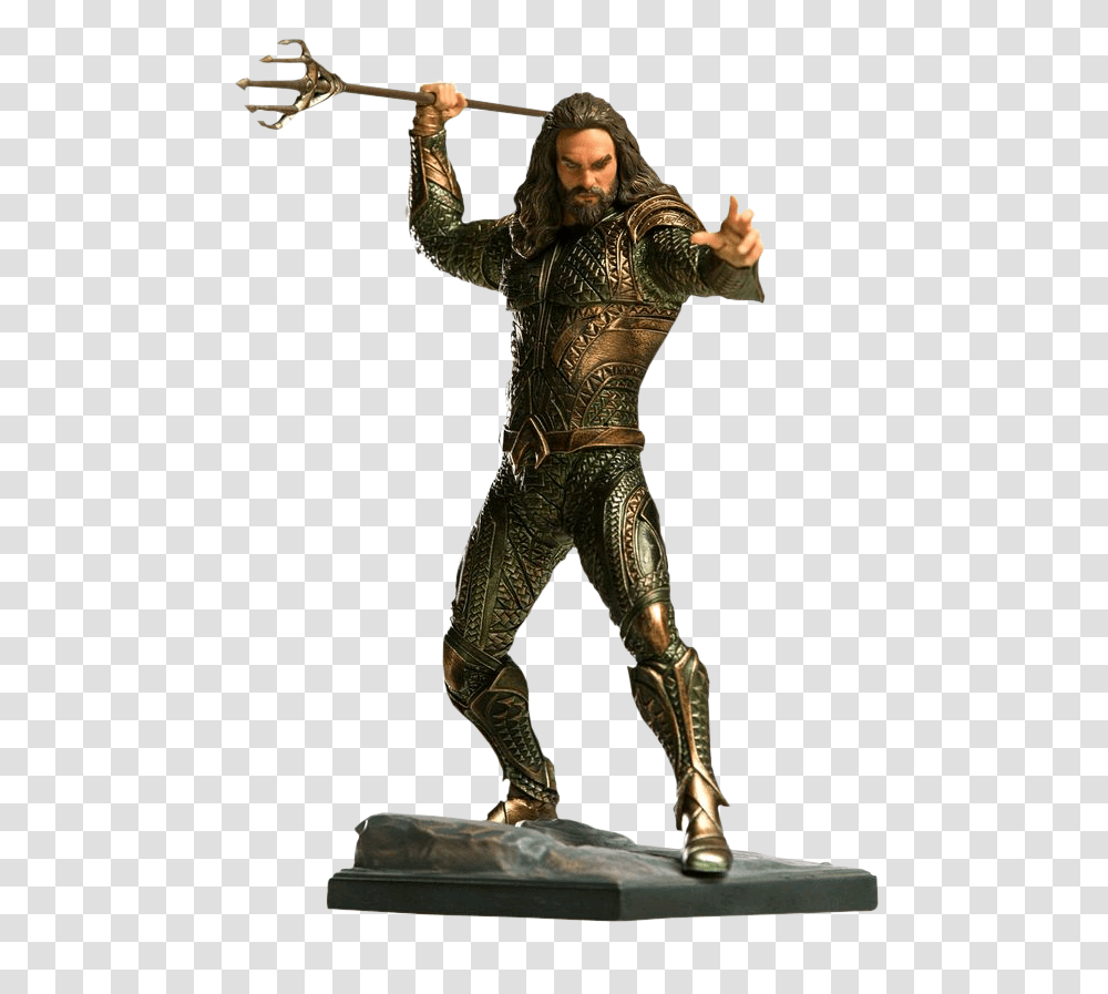 Justice League Aquaman Iron Studios 2017, Person, Human, Bronze, Figurine Transparent Png