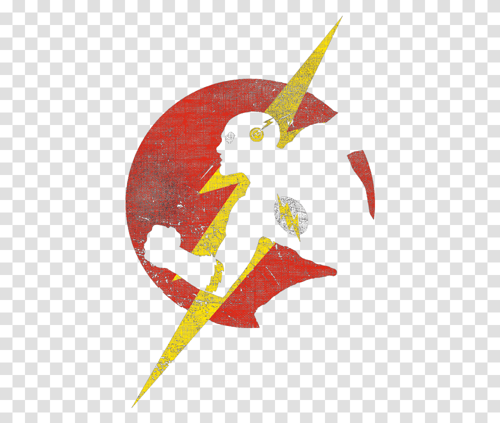 Justice League Flash Symbol Knockout Illustration, Logo, Trademark, Person, Human Transparent Png