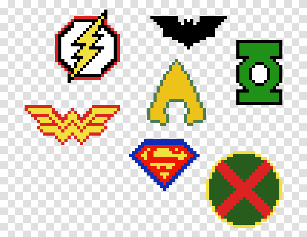 Justice League Logos Justice League Logo Pixel Art, Pac Man, Text, Symbol, Urban Transparent Png