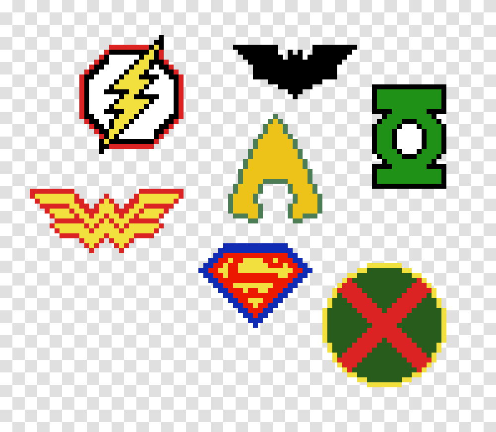 Justice League Logos Pixel Art Maker, Pac Man Transparent Png