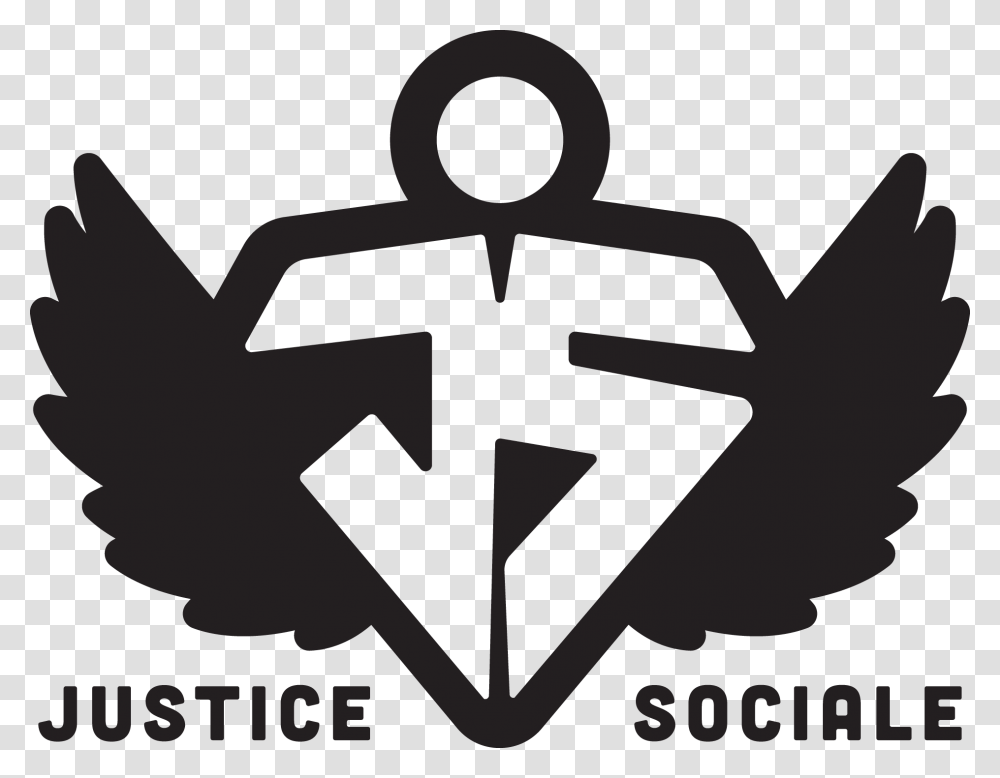 Justice Sociale St Jean School Logo Emblem, Trademark, Cross, Star Symbol Transparent Png