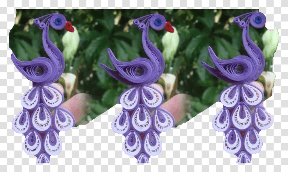 Justin Bieber Art Easy Quilling Peacock, Plant, Flower, Tree, Purple Transparent Png
