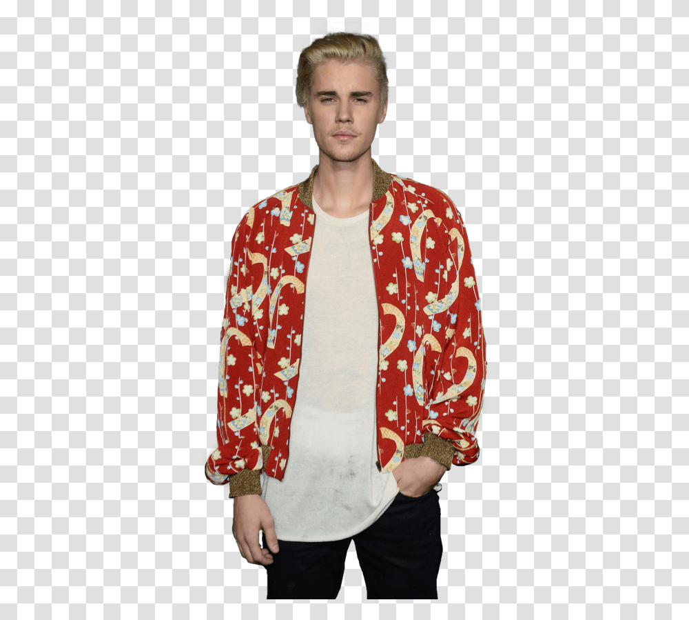 Justin Bieber By Amberbey Justin Bieber Red Jacket, Apparel, Person, Human Transparent Png