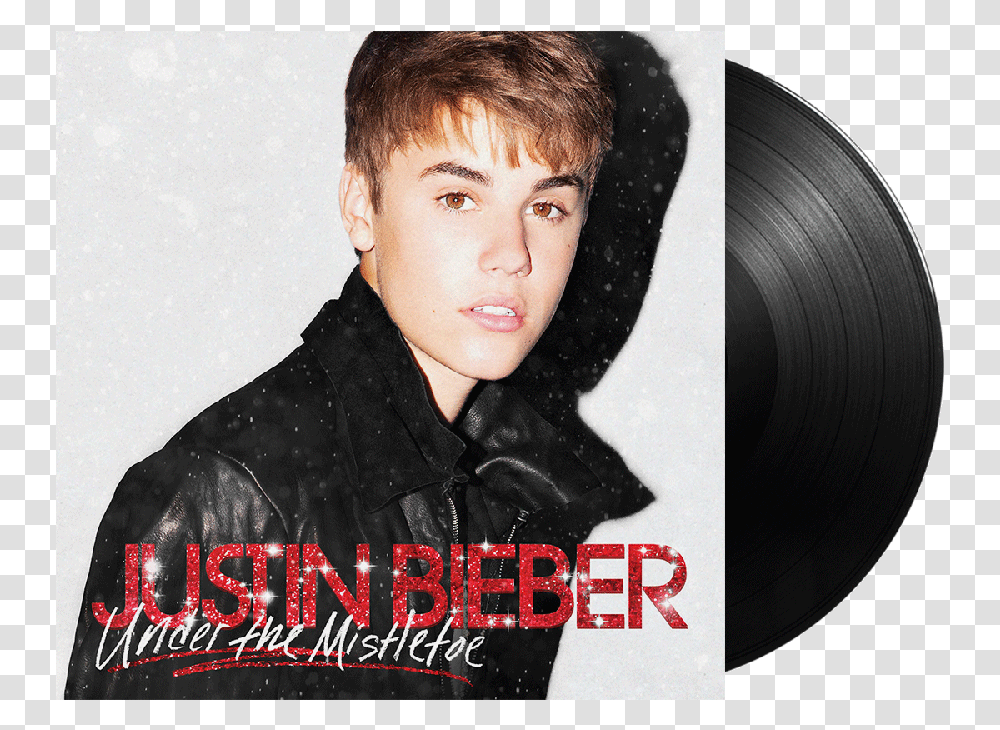 Justin Bieber Christmas Vinyl, Person, Human, Advertisement, Poster Transparent Png
