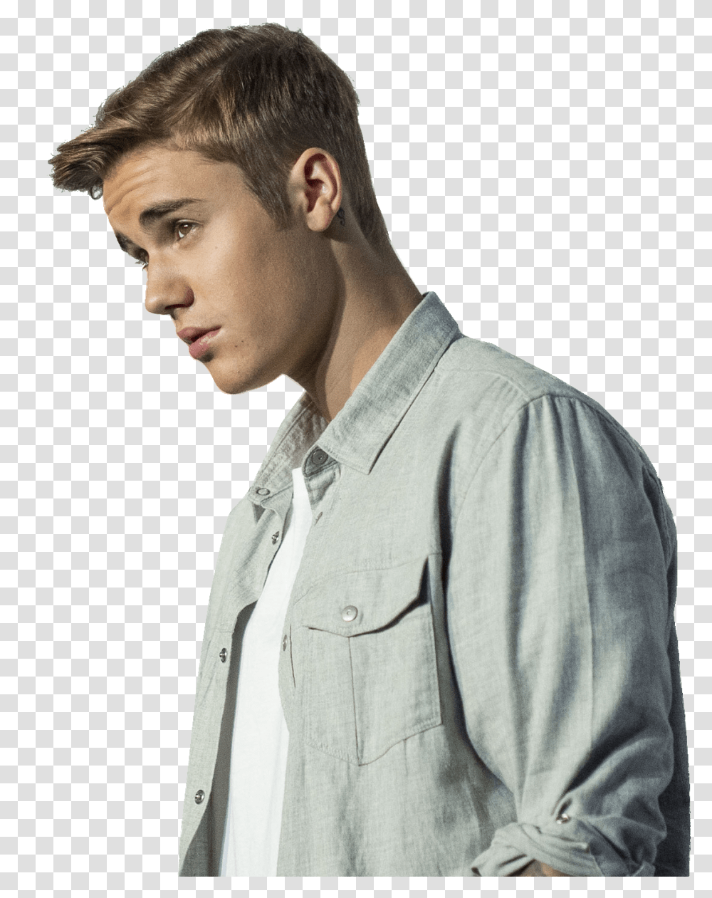 Justin Bieber From The Side, Sleeve, Long Sleeve, Person Transparent Png