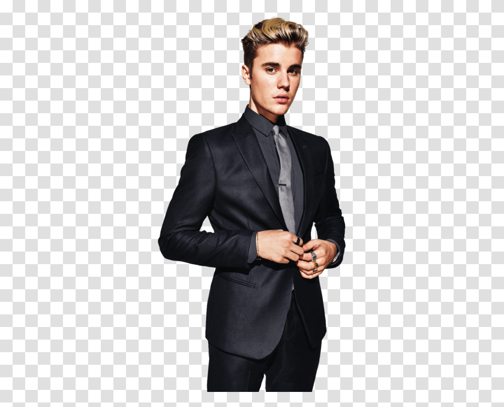 Justin Bieber Gq Singer Songwriter Musician Justin Bieber Wearing Tuxedo, Apparel, Suit, Overcoat Transparent Png
