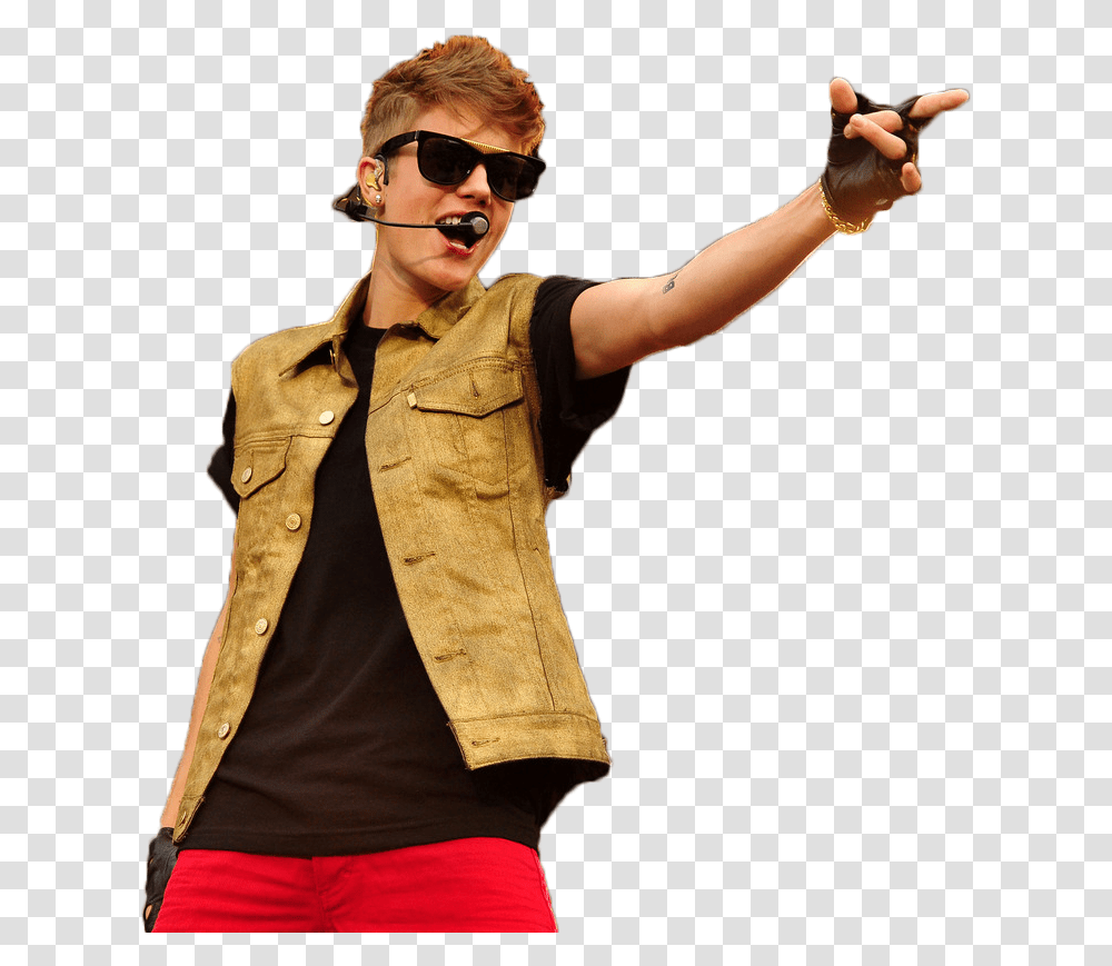 Justin Bieber Justin Bieber Cantando, Sunglasses, Person, Military Uniform Transparent Png