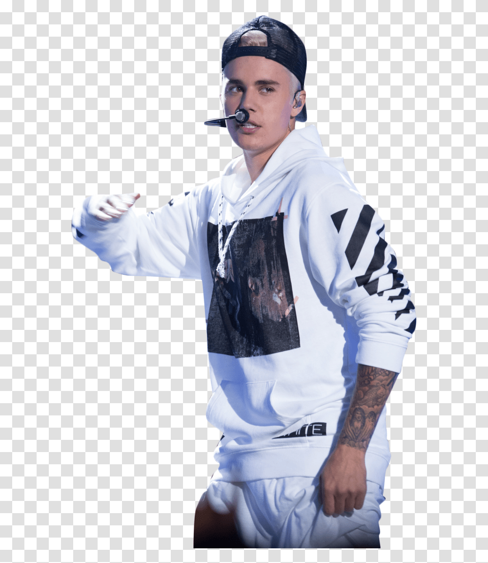 Justin Bieber On Stage Image Justin Bieber Sing, Sleeve, Long Sleeve, Person Transparent Png