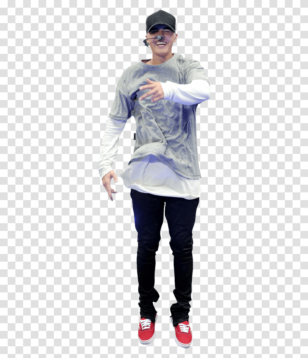 Justin Bieber Performing On Stage Sneakers, Sleeve, Long Sleeve, Person Transparent Png
