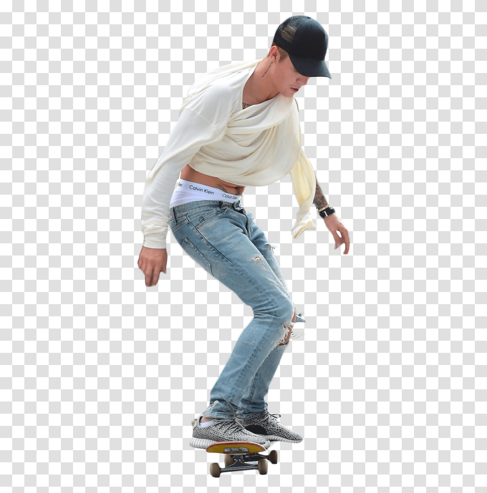Justin Bieber Skateboarding Skater, Pants, Apparel, Person Transparent Png