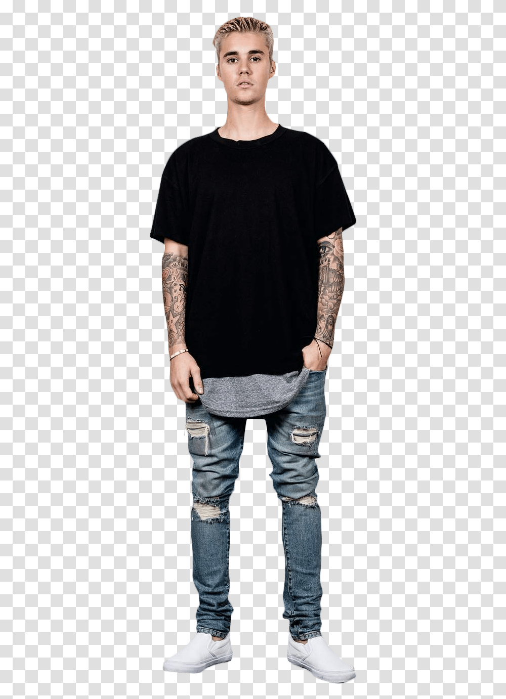 Justin Bieber Standing Vans Justin Bieber Outfits, Skin, Apparel, Sleeve Transparent Png