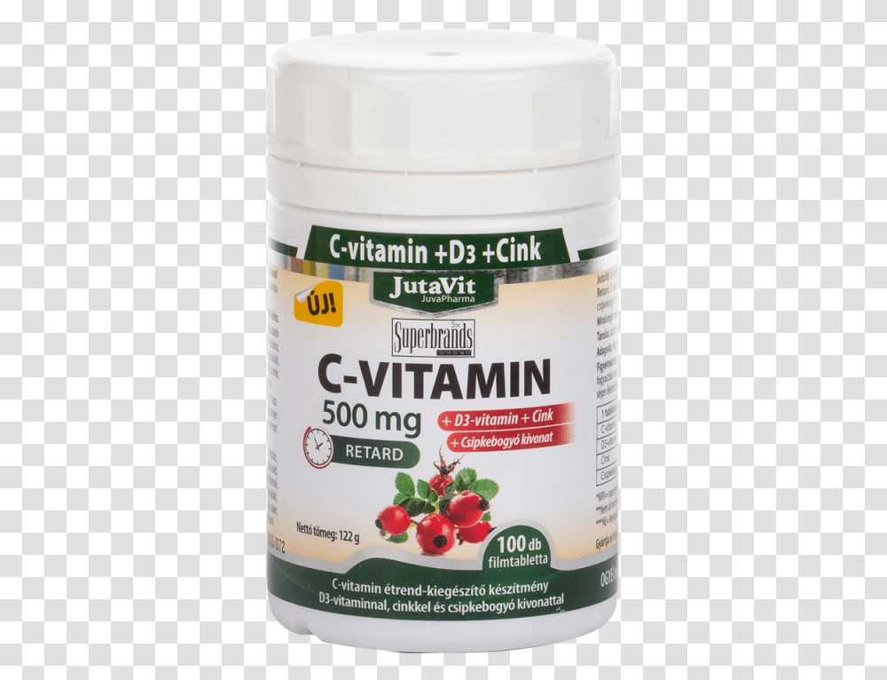 Jutavit C Vitamin 500 Mg Csipkebogy D3 Cink Retard Jutavit, Plant, Fruit, Food, Yogurt Transparent Png