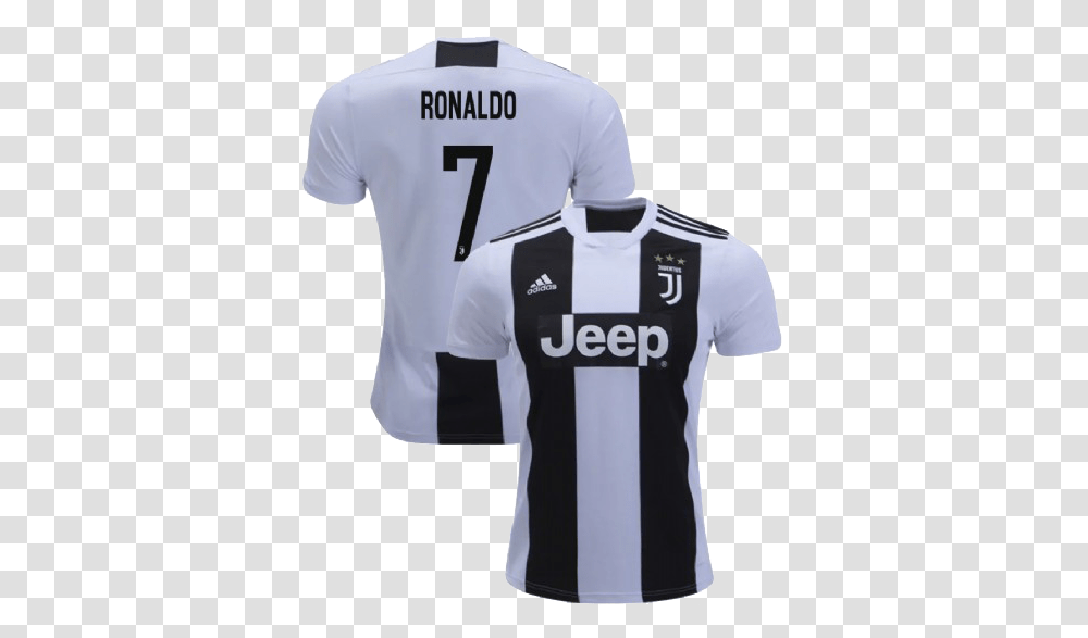 Juventus Cristiano Ronaldo Authentic Black White Home, Apparel, Shirt, Jersey Transparent Png