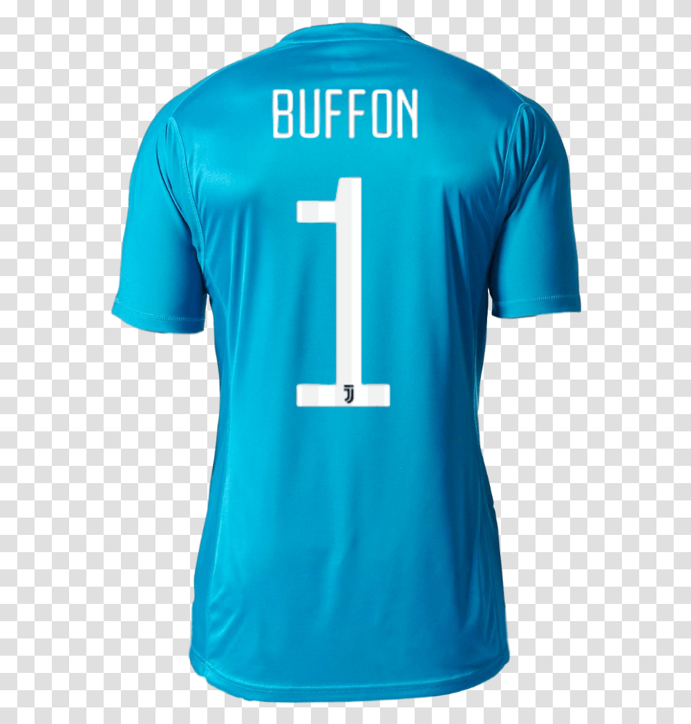 Juventus Goalkeeper Blue Football Shirt Gianluigi Active Shirt, Apparel, Jersey, Person Transparent Png
