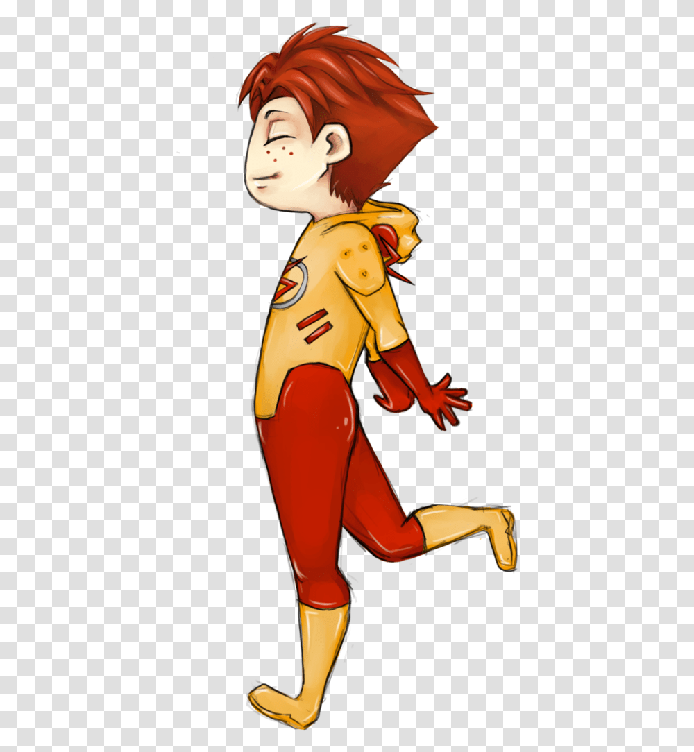 K Child Wally West Fan Art, Person, Figurine, Performer Transparent Png