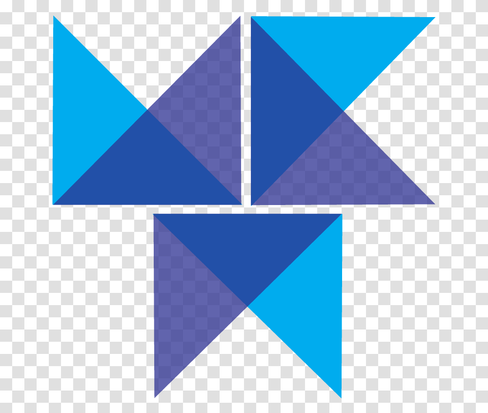 K M W Overlapping Blue Triangles Triangle Transparent Png
