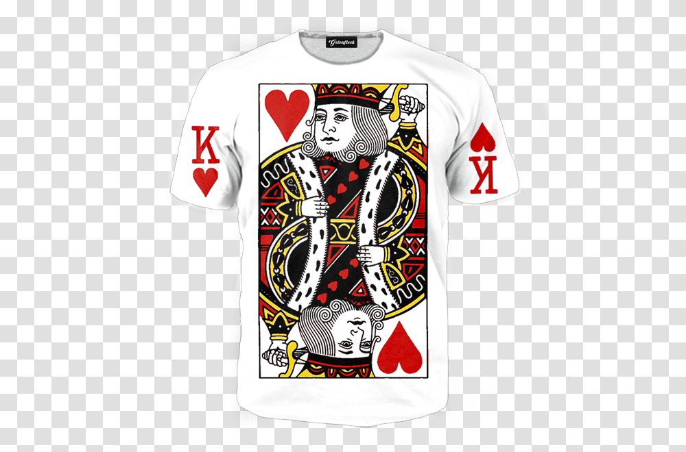 K Of Hearts Card, Apparel, Shirt, T-Shirt Transparent Png