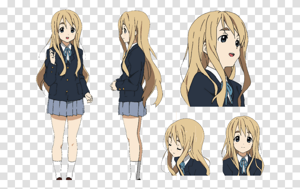 K On Characters Mugi, Comics, Book, Manga, Person Transparent Png