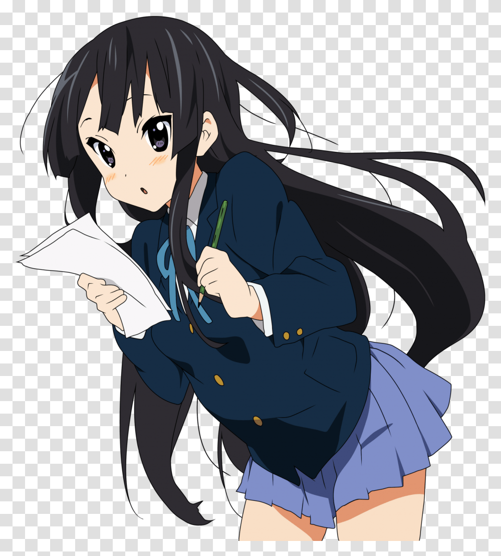 K On Mio Akiyama Render, Manga, Comics, Book Transparent Png