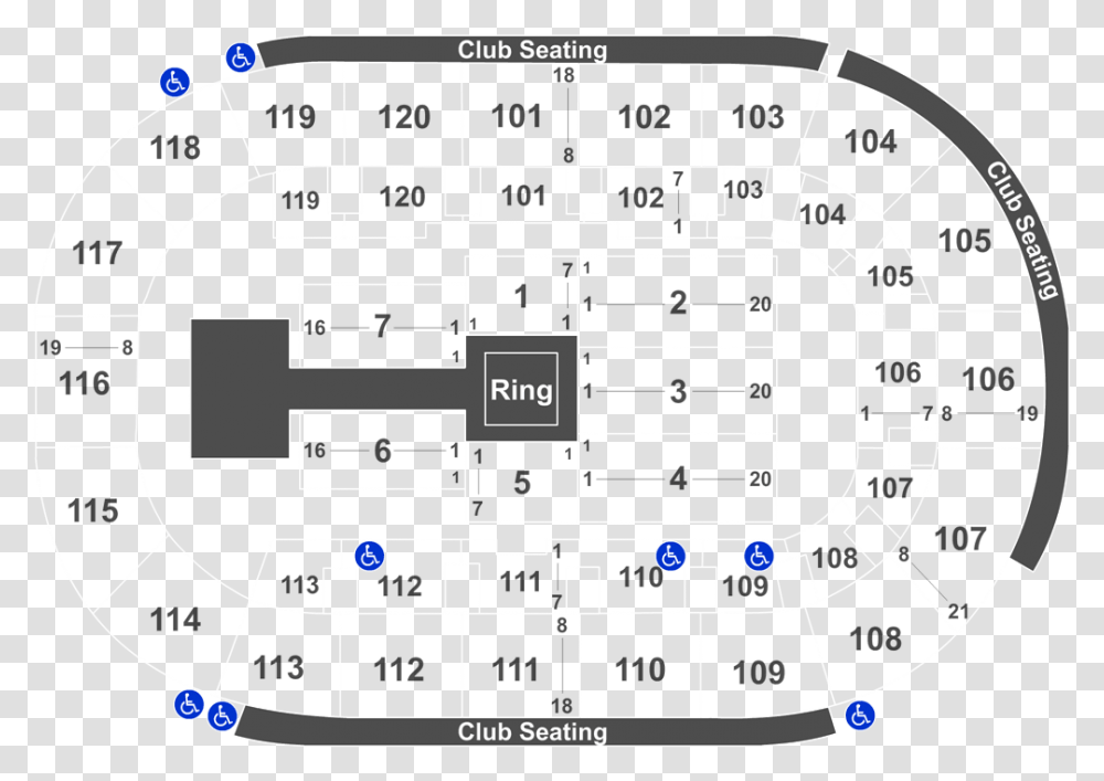 K Rock Centre Seating Chart, Scoreboard, Building, Diagram, Floor Plan Transparent Png