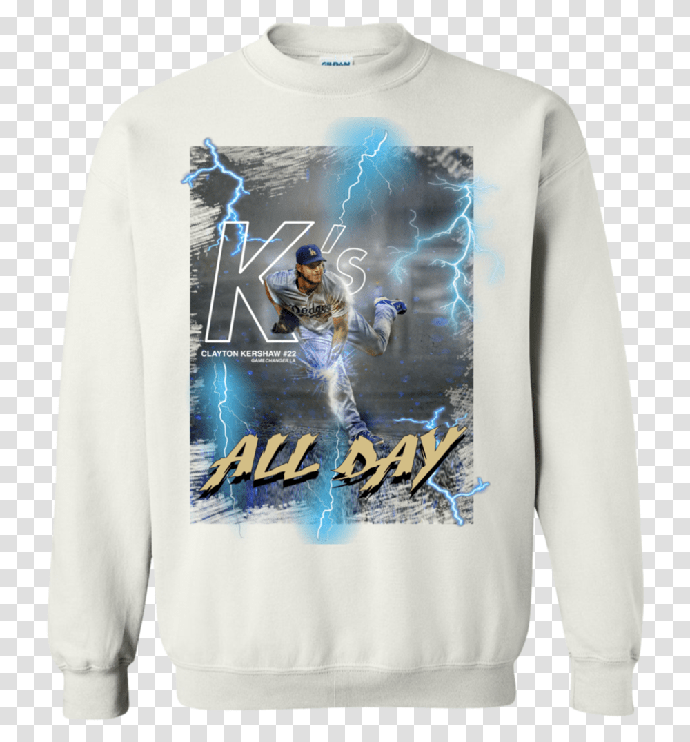 K S All Day Kershaw Crew Sweater, Apparel, Sleeve, Long Sleeve Transparent Png