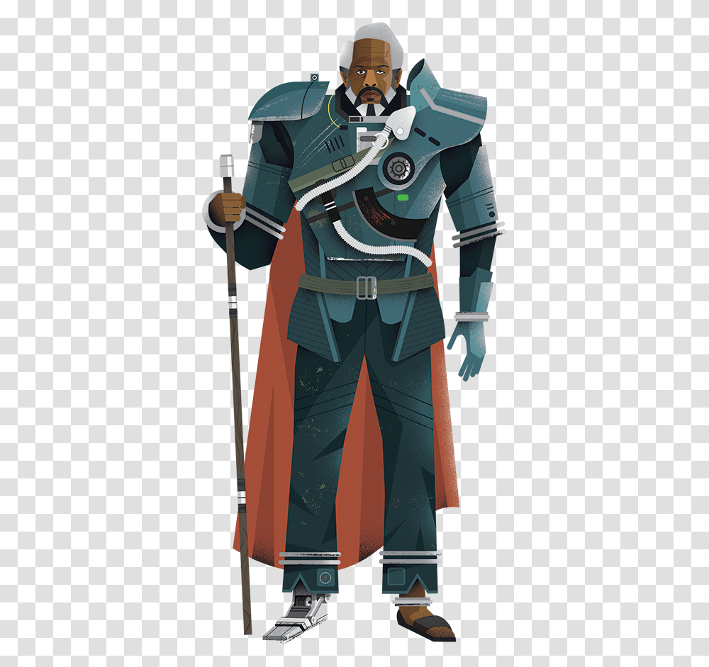 K2so Star Wars Saw Gerrera Legs, Person, Knight, Costume Transparent Png