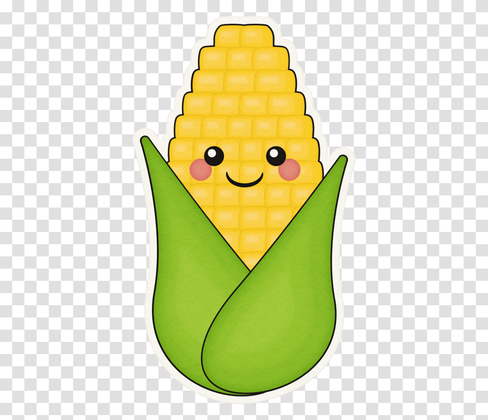 Kaagard Veggiegarden Corn Face Sticker Graphics, Plant, Food, Vegetable, Peeps Transparent Png