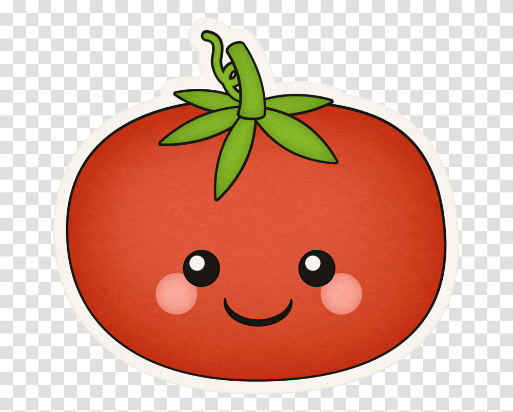 Kaagard Veggiegarden Tomato Face Sticker Scrapbook Recipe, Plant, Fruit, Food, Birthday Cake Transparent Png