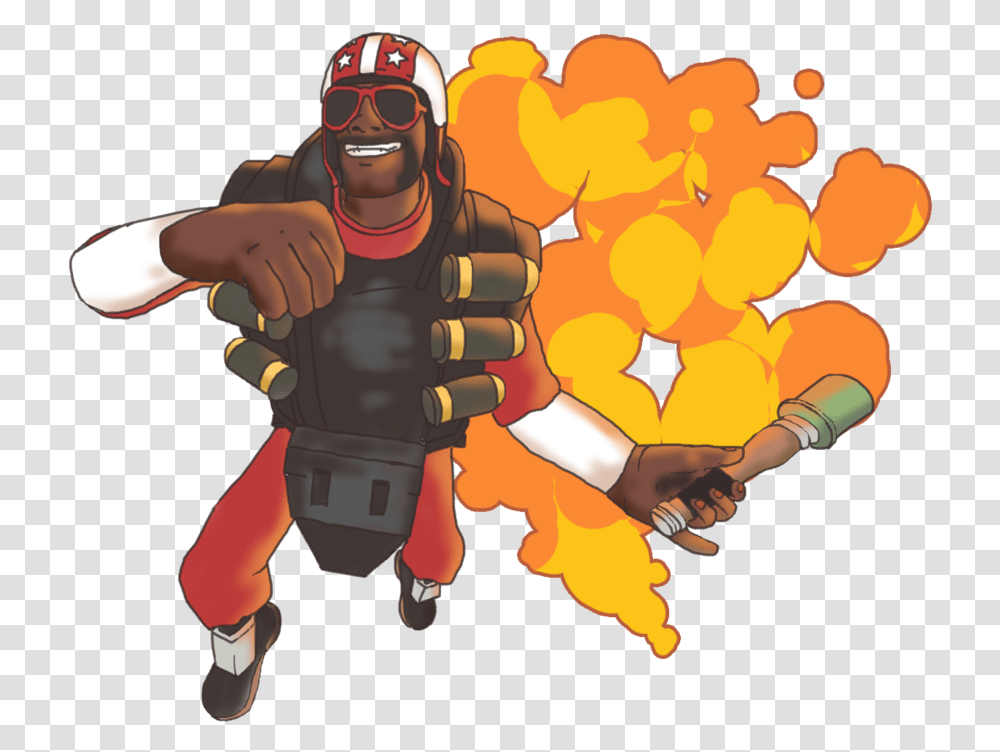 Kablooey Features A Demoman From Team Fortress 2 With, Helmet, Apparel, Person Transparent Png