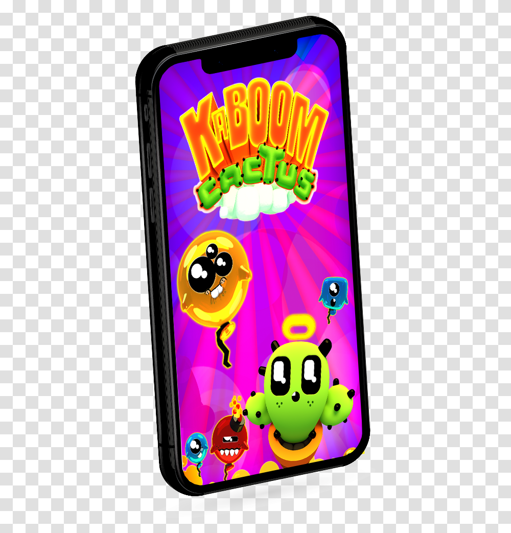 Kaboom Cactus Mobile Phone, Electronics, Pac Man Transparent Png