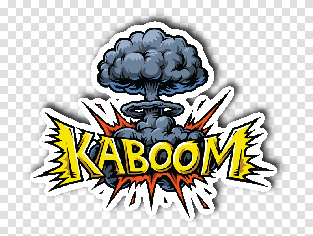 Kaboom Explosion Mushroom Cloud Sticker Language, Rock, Wasp, Invertebrate, Animal Transparent Png