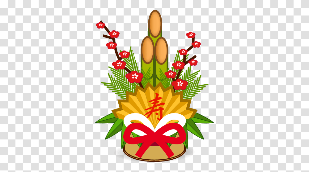 Kadomatsu Emoji Pine Food Christmas Ornament For Bamboo Plant Emoji, Graphics, Art, Birthday Cake, Pattern Transparent Png