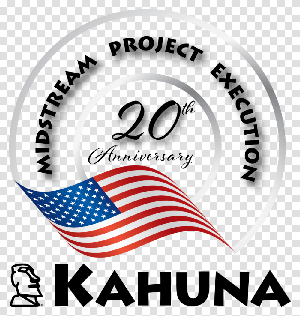 Kahuna 20 Year Logo V2 Black Kennedy Space Center Apollo Saturn V Center, Flag, American Flag Transparent Png