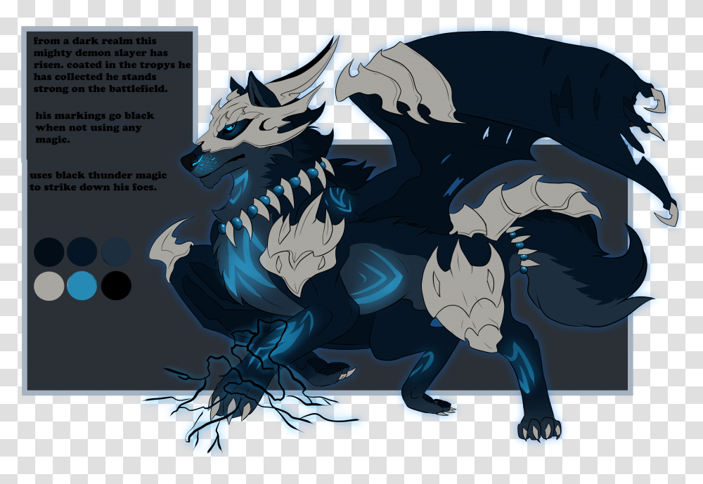 Kaine The Black Lightning Wolf Free Thunder Wolf, Dragon Transparent Png