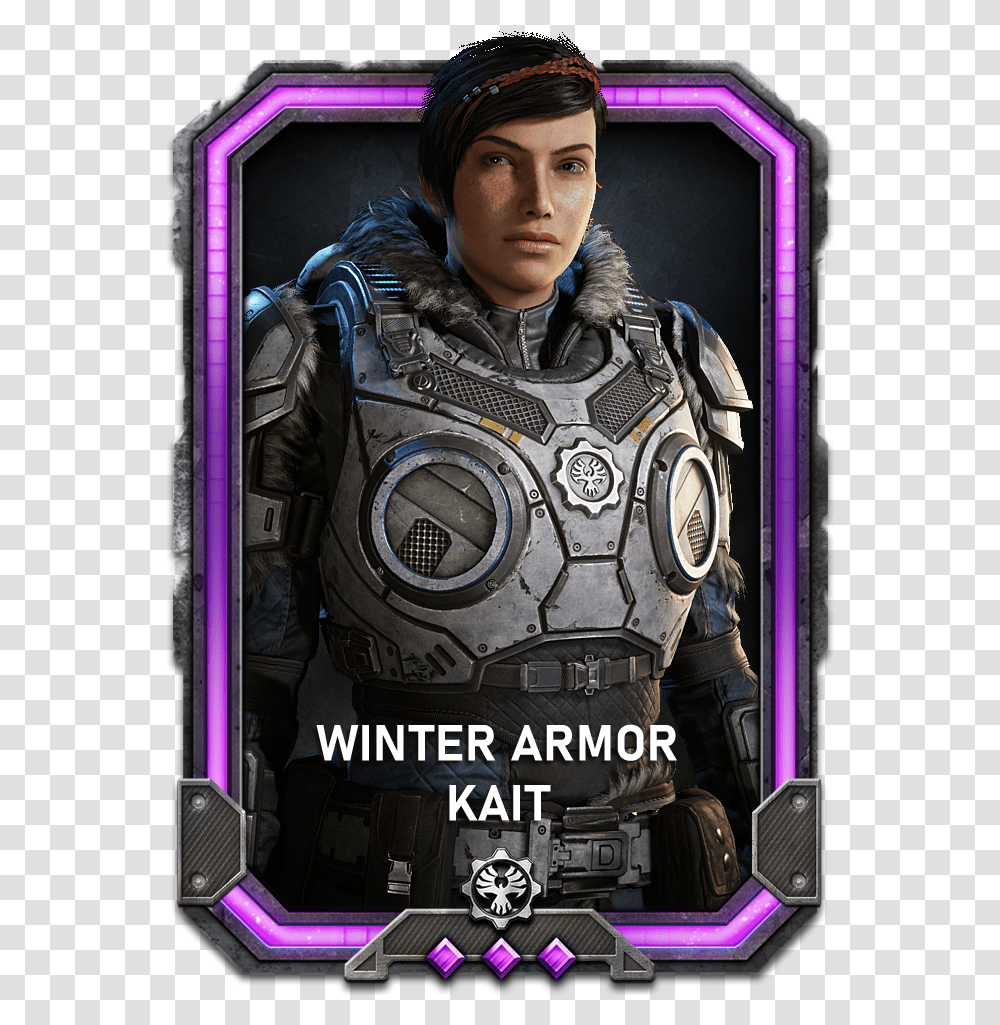 Kait In A Winter Armor Variant Gears 5 Winter Kait, Person, Clock Tower, Coat Transparent Png