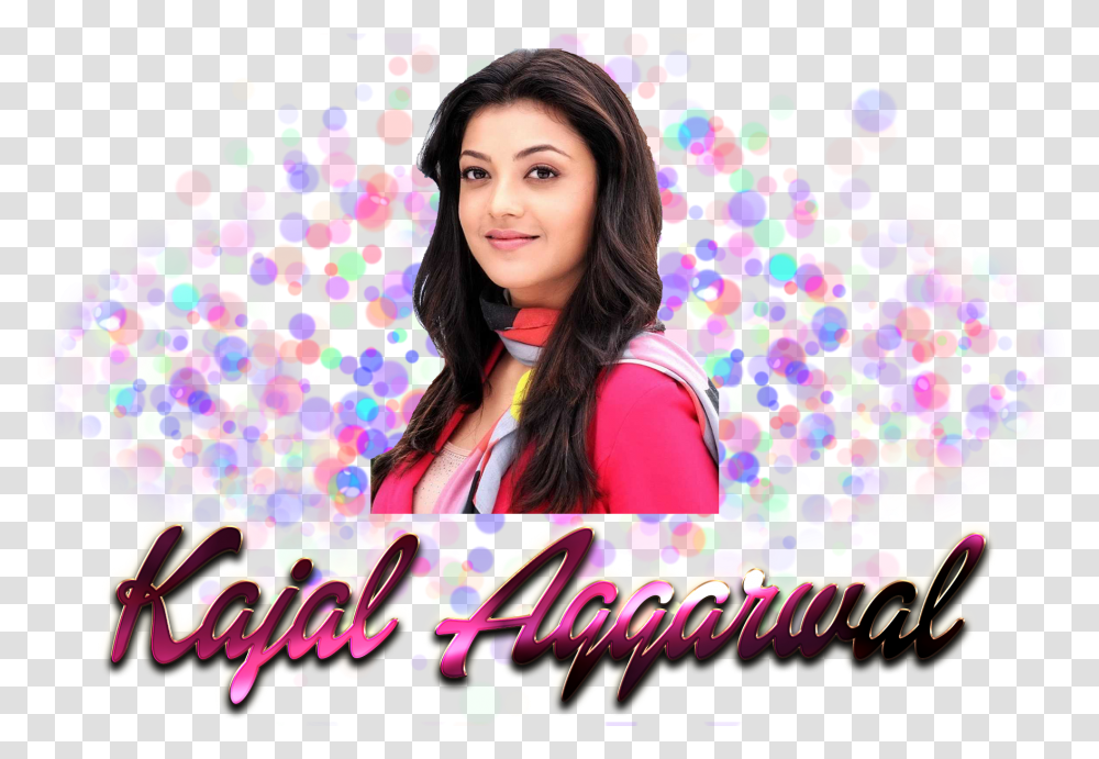 Kajal Aggarwal Background Olive Name, Paper, Person, Human, Confetti Transparent Png