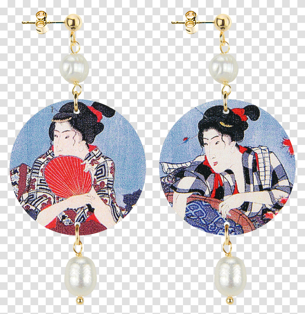 Kaji Of Gion Holding A Fan, Accessories, Accessory, Jewelry, Earring Transparent Png
