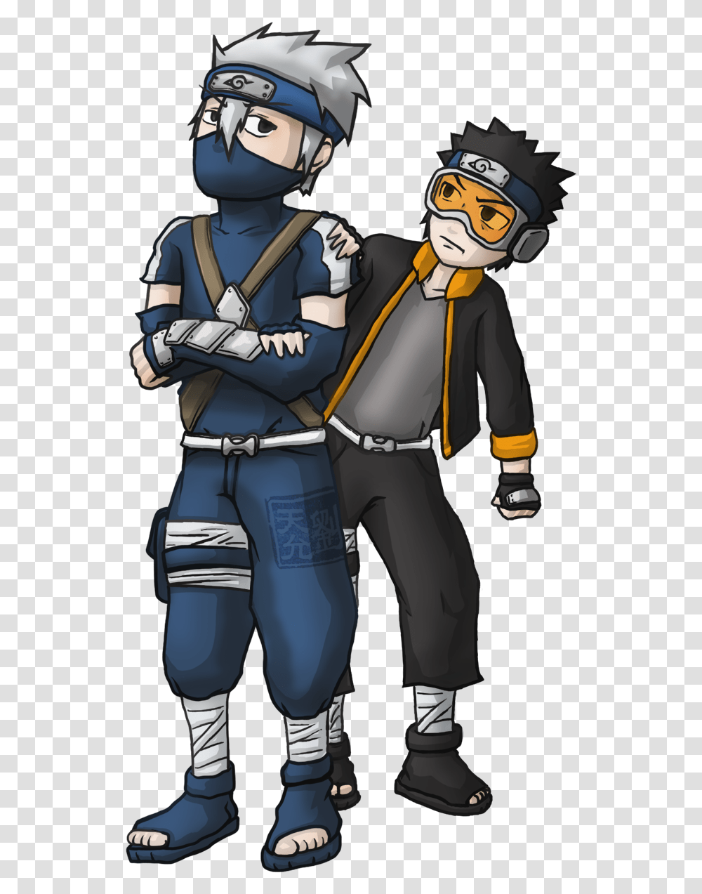 Kakashi And Obito Young, Helmet, Person, Ninja Transparent Png