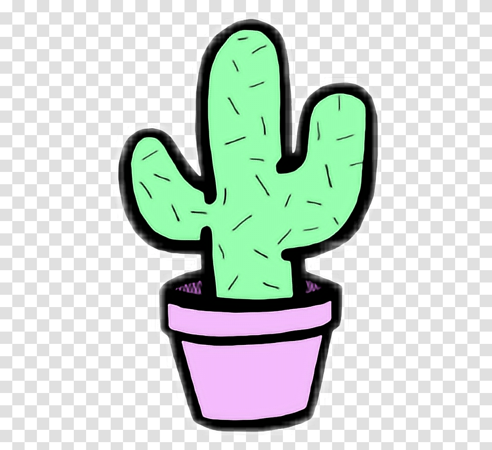 Kaktus Clipart Easy Cute Cactus Drawing, Plant Transparent Png