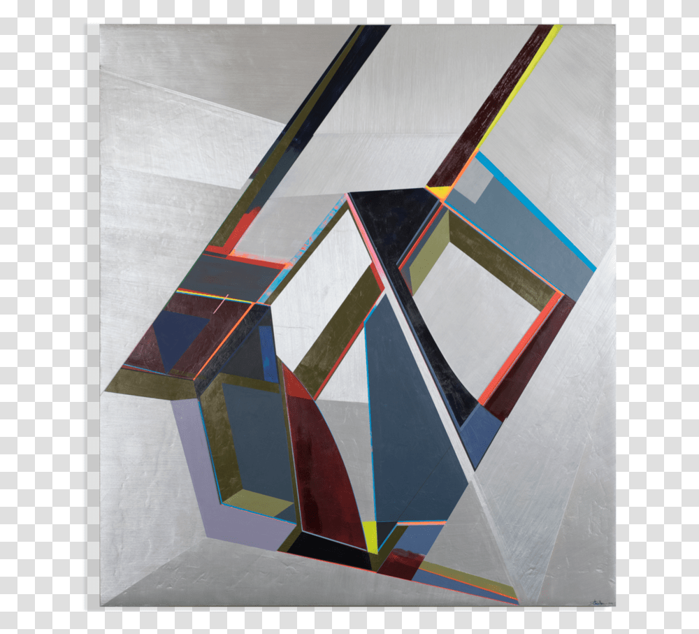 Kal Mansur Heart 48x54in Acrylic On Panel 2019 5400 Triangle, Modern Art, Collage, Poster, Advertisement Transparent Png
