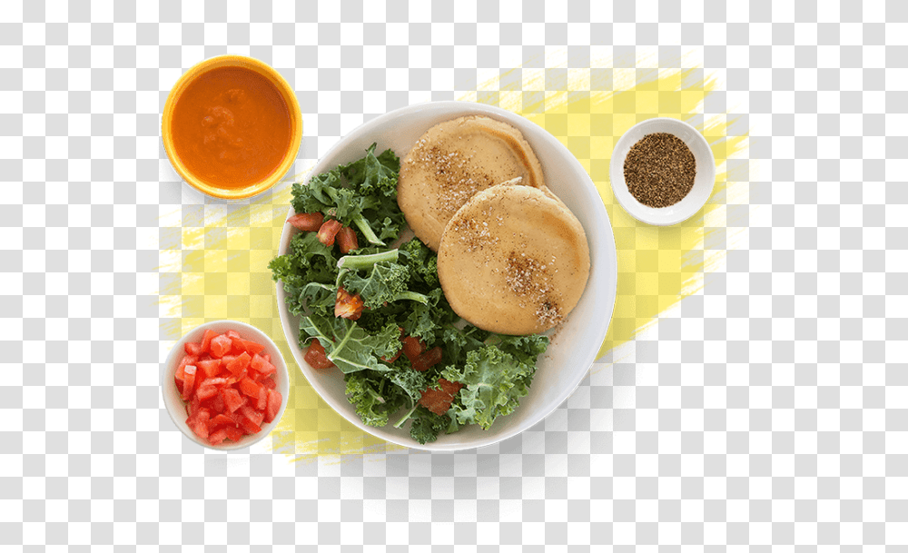 Kale Amp Pinto Bean Pupusa Cherry Tomatoes, Plant, Food, Dish, Meal Transparent Png