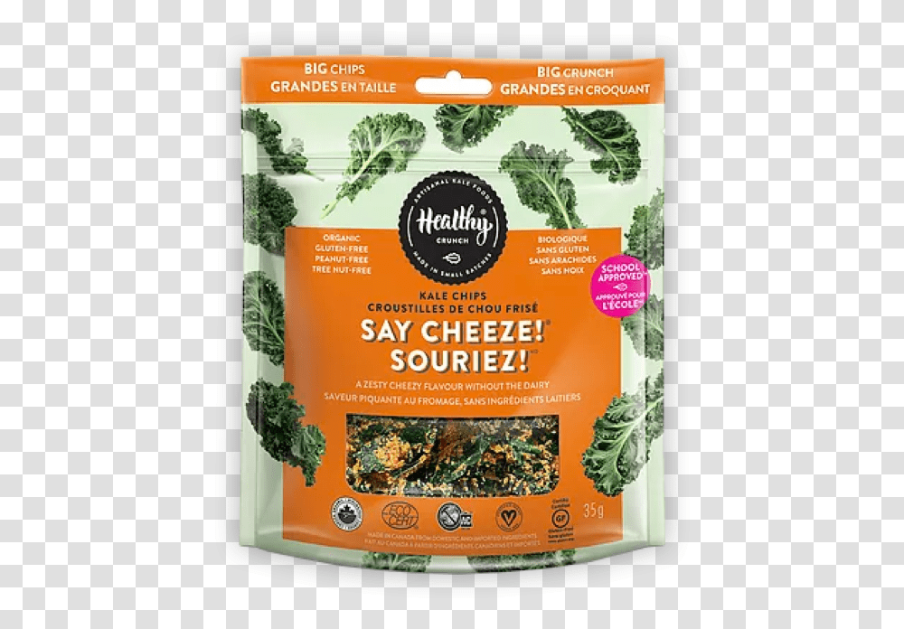 Kale Healthy Crunch Kale Chips, Cabbage, Vegetable, Plant, Food Transparent Png