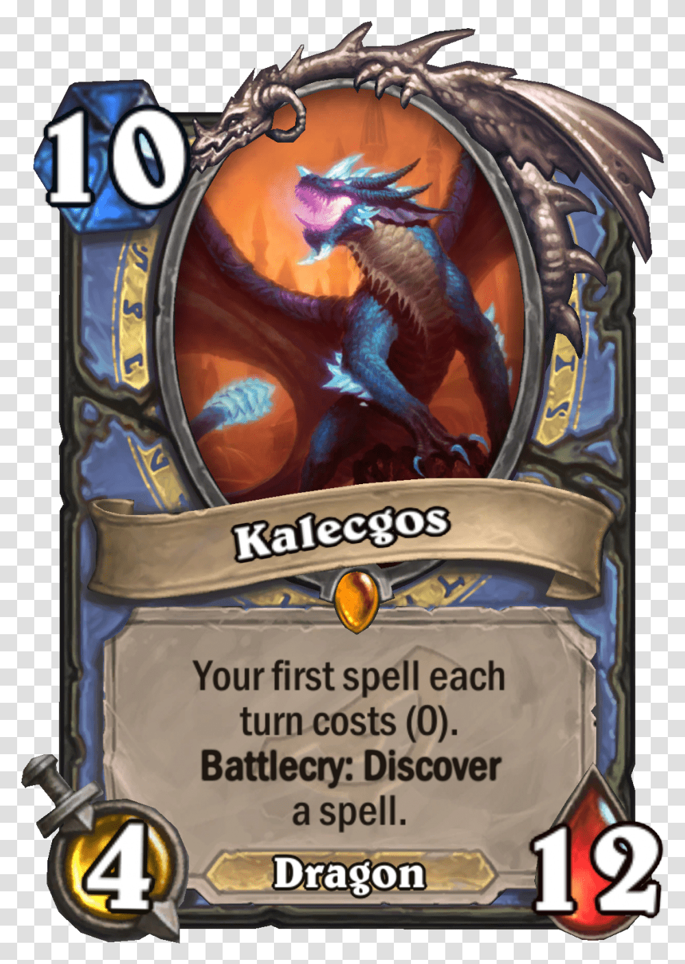 Kalecgos Hearthstone Rise Of The Shadows Expansion Kalecgos Hearthstone, Sweets, Food, Confectionery, World Of Warcraft Transparent Png