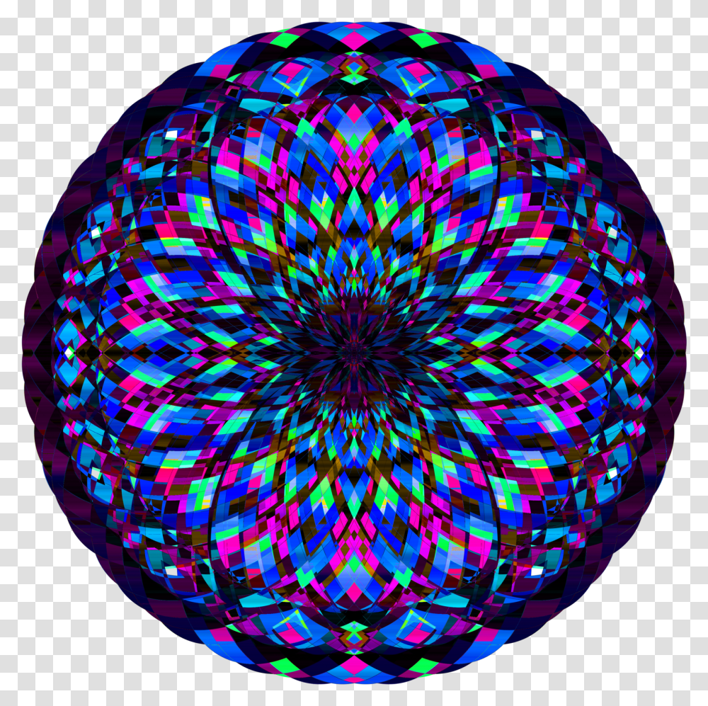 Kaleidoscope Image Circle, Ornament, Lighting, Pattern, Fractal Transparent Png
