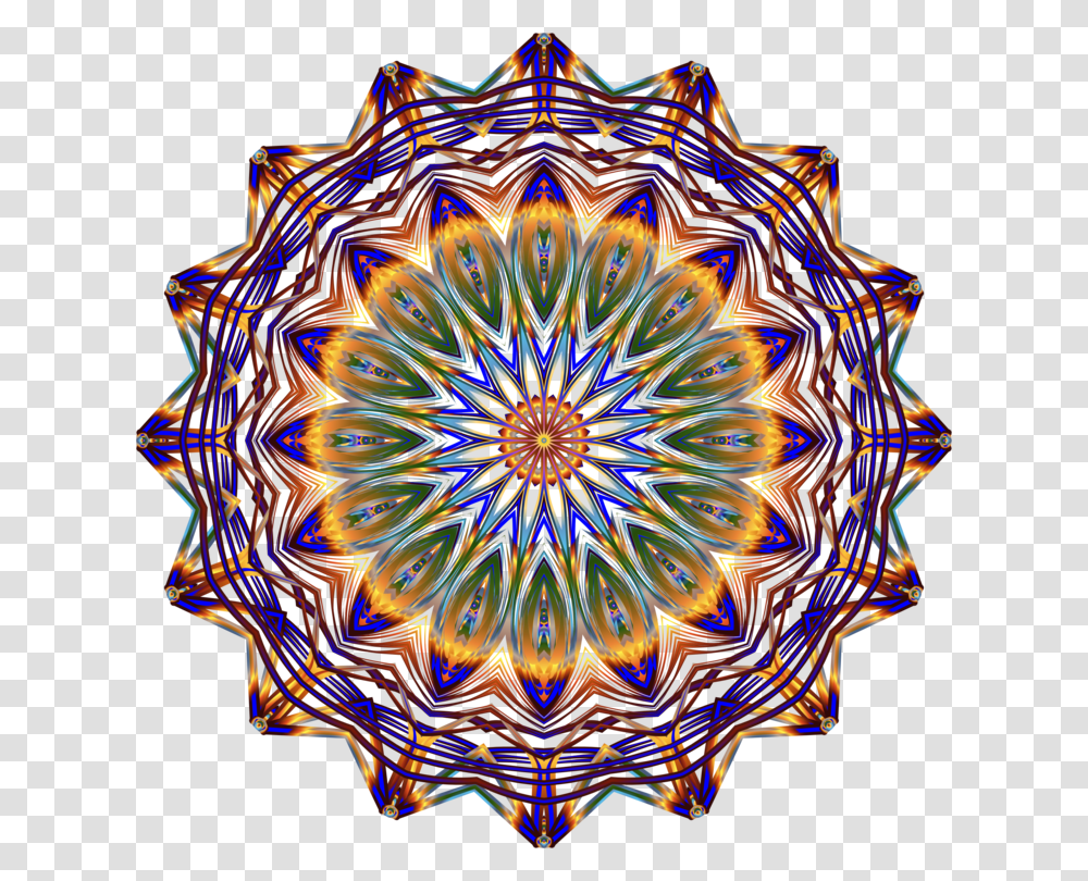 Kaleidoscope Mandala Computer Icons Line Art, Ornament, Pattern, Fractal, Lamp Transparent Png