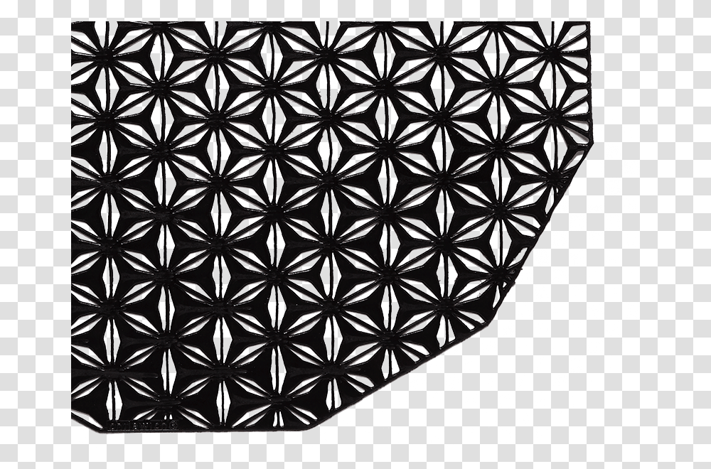 Kaleidoscope Placemat In Black Pressed Vinyl Kaleidoscope Round Placemat Black, Rug, Pattern, Quilt Transparent Png