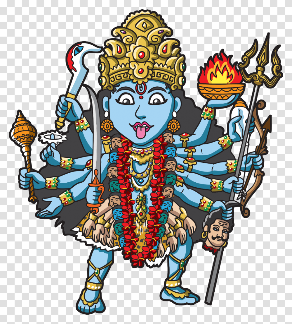 Kali Shiva Hinduism Devi Clip Art, Ornament, Pattern, Fractal, Person Transparent Png